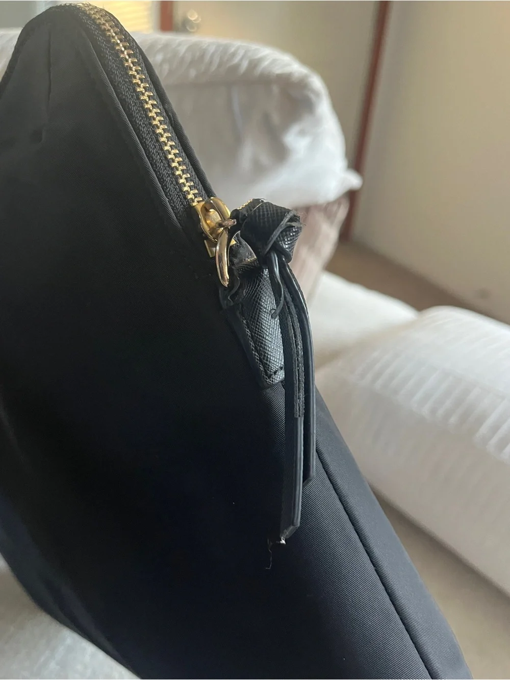 kate spade Black Nylon Laptop Tote with Gold Logo Plaque